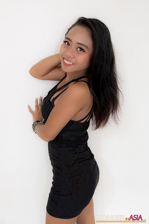 hot asian girl in tight black dress